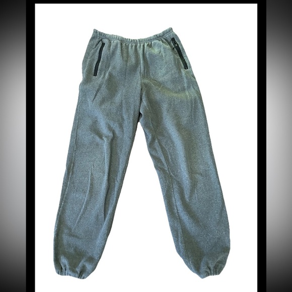 Gap fleece sweatpants jogger size S unisex grey zipped pockets excellent cond - Picture 1 of 8